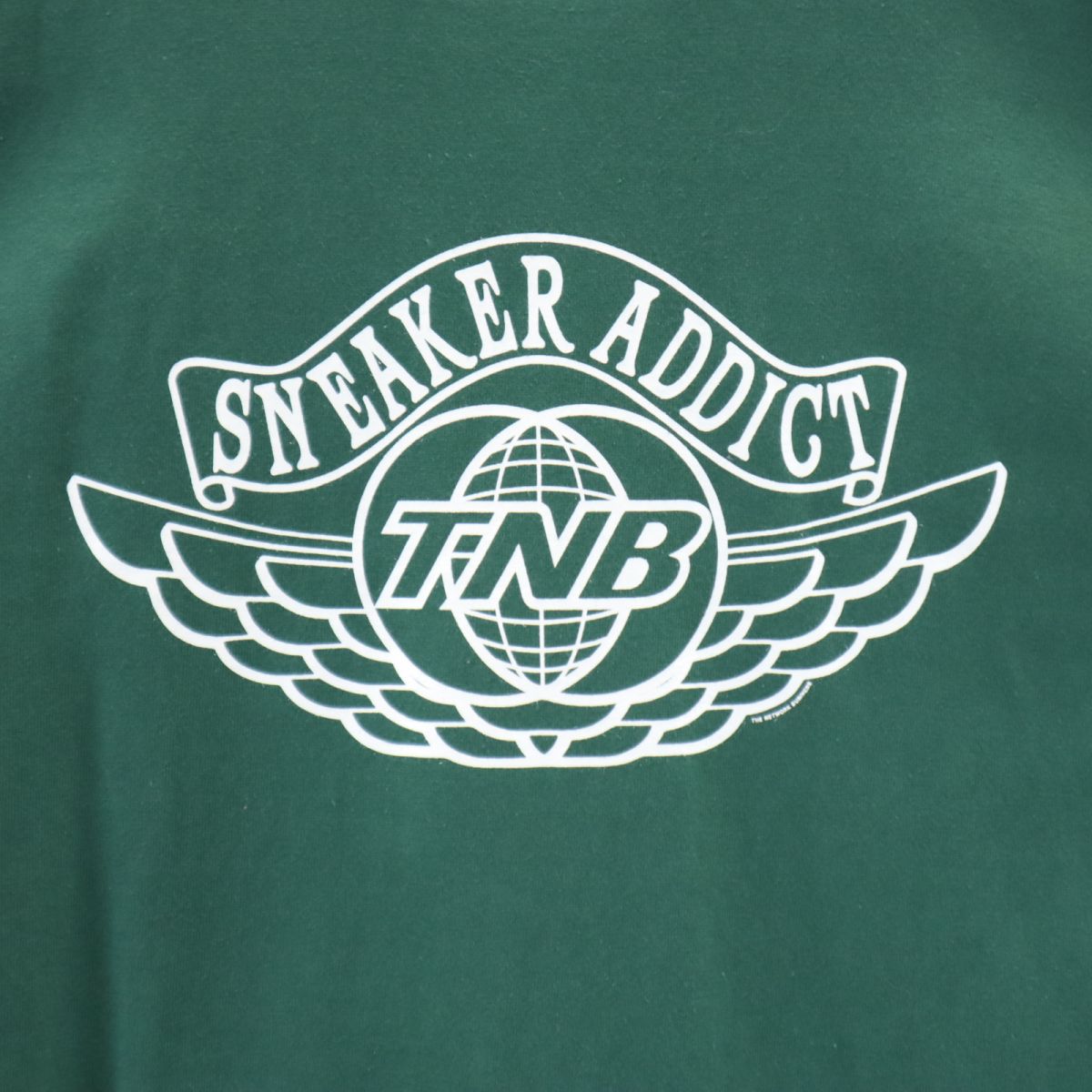 未使用 THE NETWORK BUSINESS ザネットワークビジネス プリント 半袖 Tシャツ M グリーン タグ付き メンズ