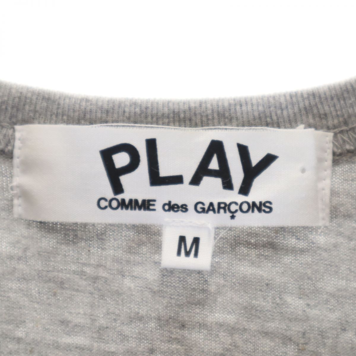 PLAY COMME des GARCONS プレイコムデギャルソン 2008年 日本製 プリント 半袖 Tシャツ M グレー レディース