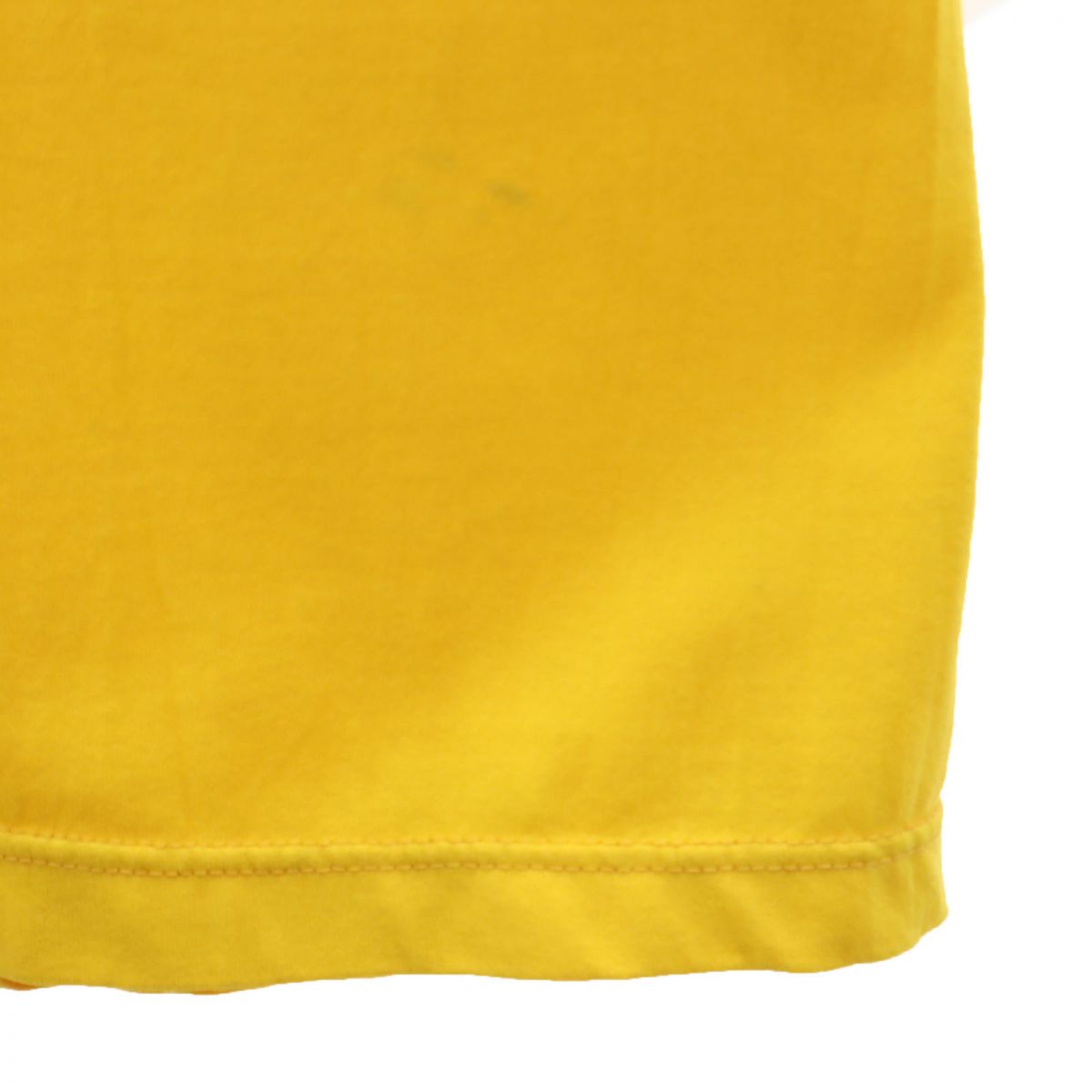 RUSSELL ラッセル 70s 80s USA製 ヴィンテージ 半袖 Vネック Tシャツ L イエロー系 ジャージ素材 メンズ