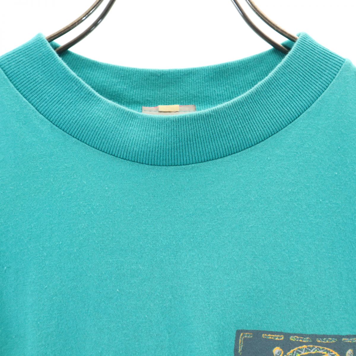 クイックシルバー 90s オールド バックプリント 半袖 Tシャツ S グリーン系 Quiksilver メンズ