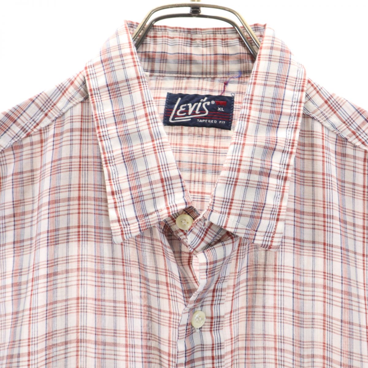 リーバイス 70s USA製 ヴィンテージ チェック柄 半袖 シャツ XL Levi's メンズ