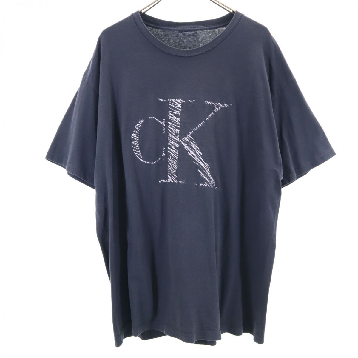 Calvin klein カルバンクライン 刺繍 半袖 Tシャツ グレー系 メンズ