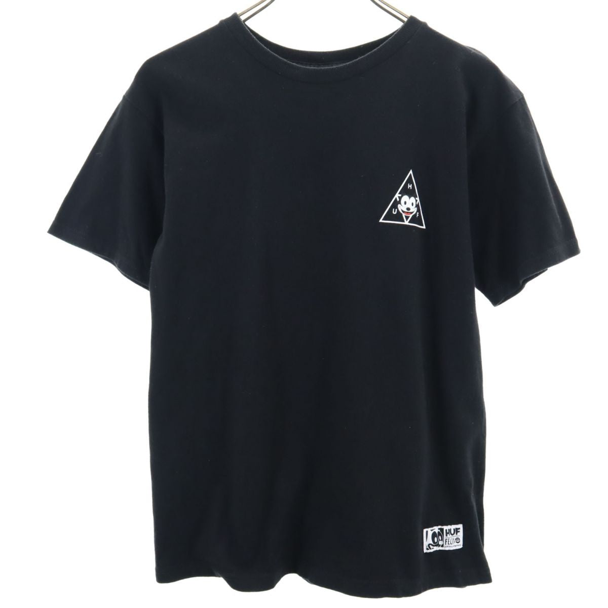 HUF ハフ × FELIX コラボ 両面プリント 半袖 Tシャツ S ブラック メンズ
