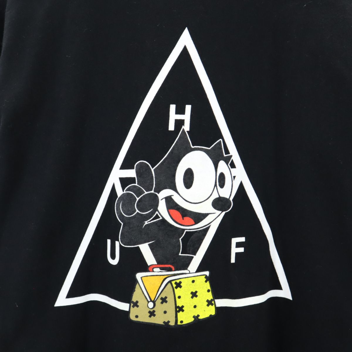 HUF ハフ × FELIX コラボ 両面プリント 半袖 Tシャツ S ブラック メンズ