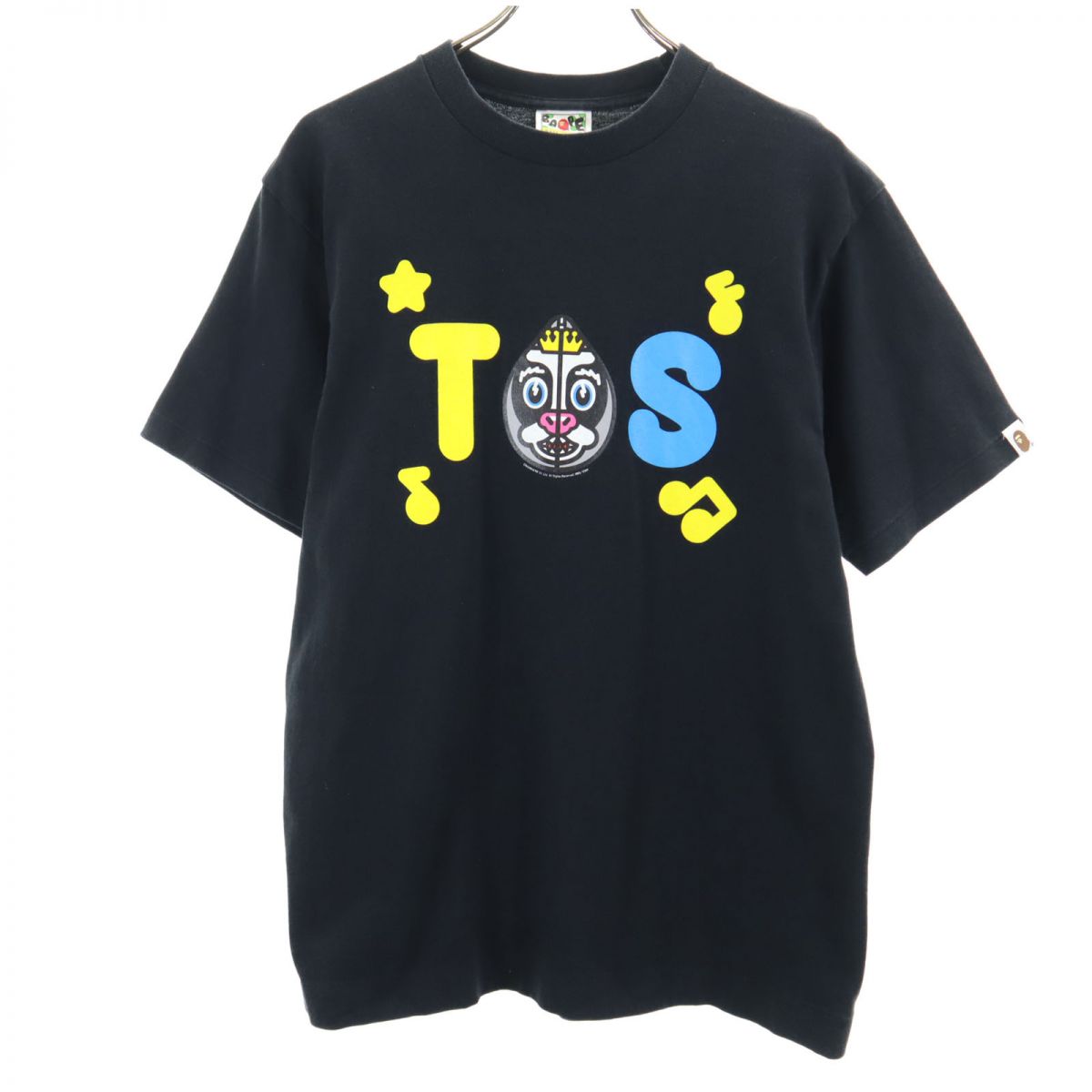 BAPE ベイプ 日本製 プリント 半袖 Tシャツ M ブラック A BATHING APE メンズ
