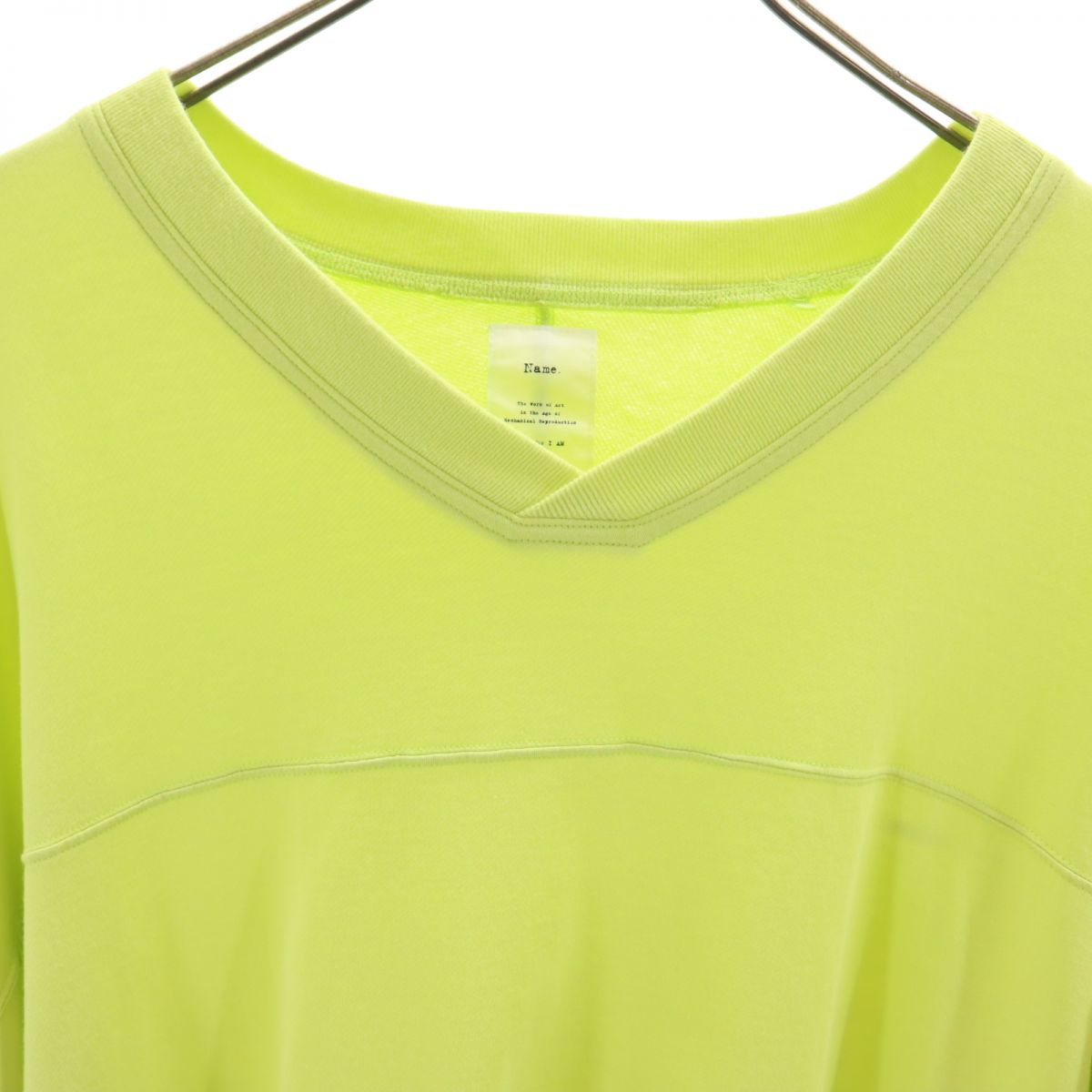 Name. ネーム 日本製 半袖 Tシャツ O ライトグリーン メンズ