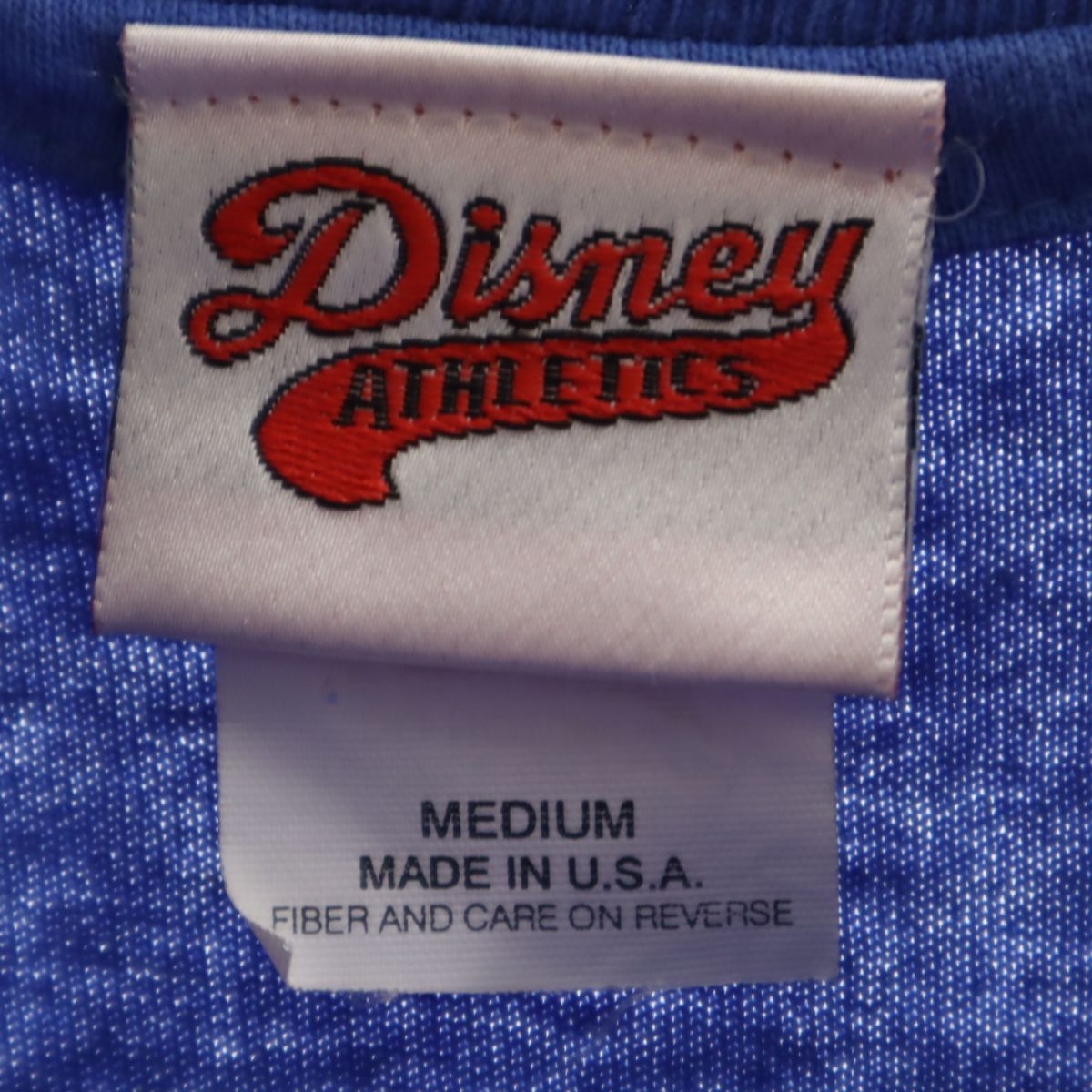 Disney ATHLETICS ディズニーアスレティックス 90s USA製 オールド プリント ミッキー 半袖 Tシャツ M ブルー バスケットボール メンズ