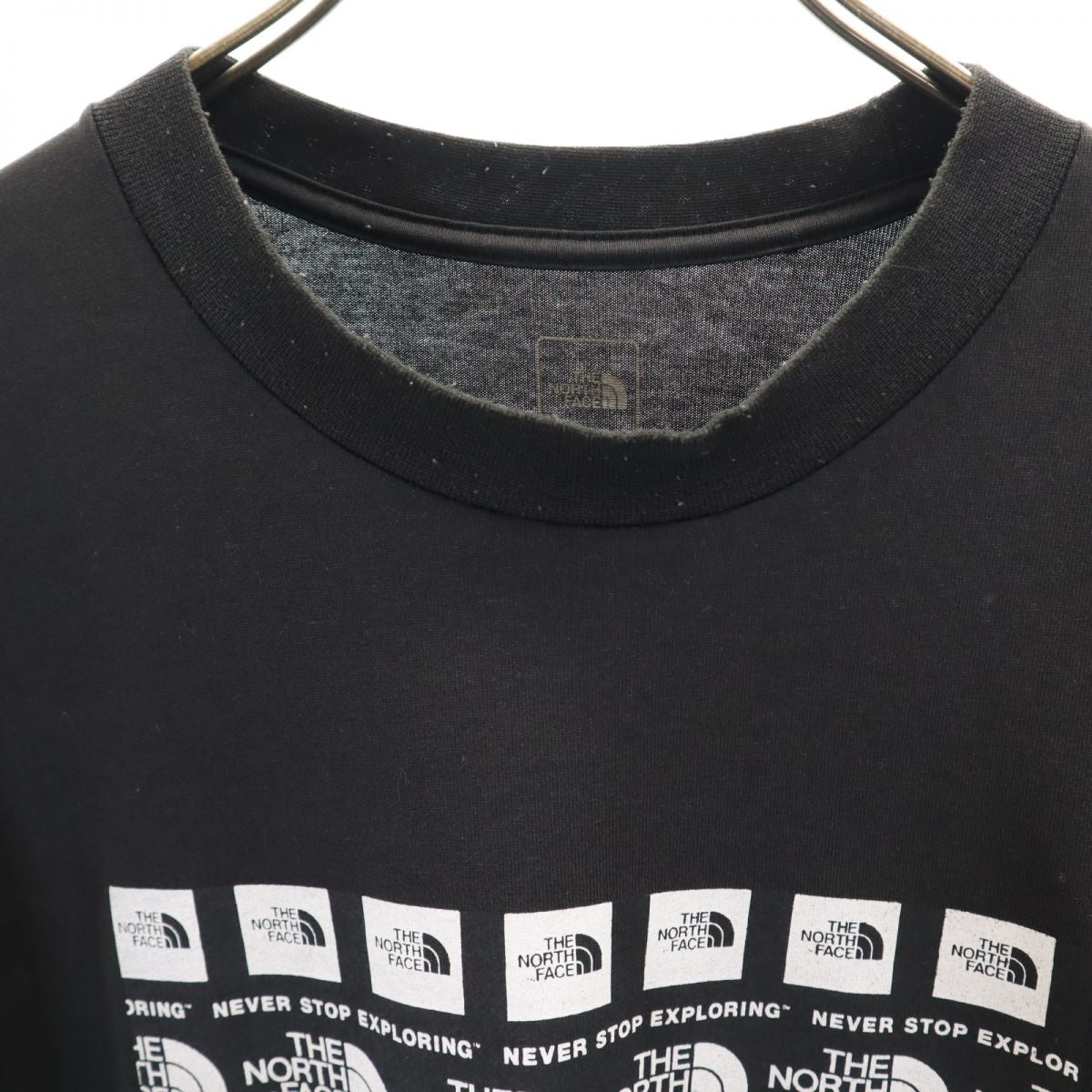 ノースフェイス アウトドア NT31902 両面プリント 半袖 Tシャツ L ブラック THE NORTH FACE メンズ