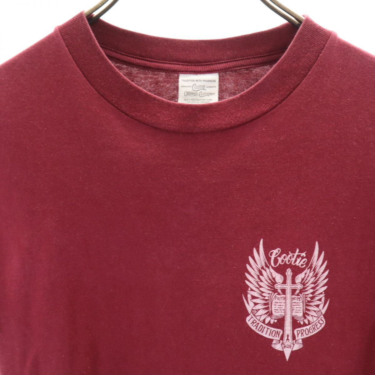 両面プリント 半袖 Tシャツ S レッド メンズ