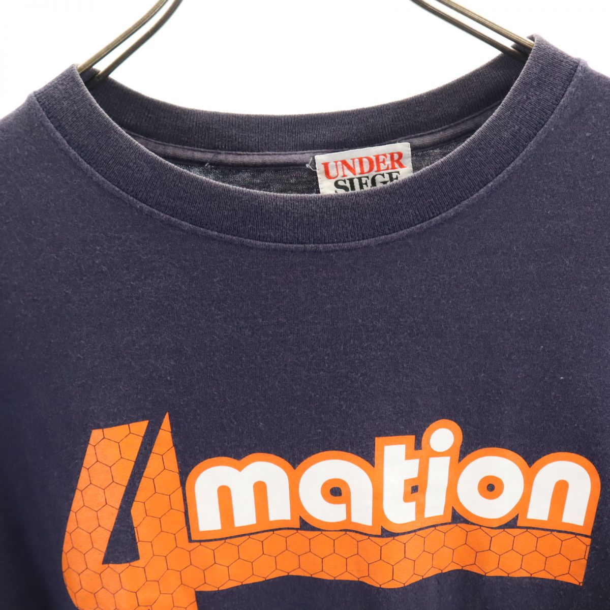 アンビル USA製 オールド プリント 半袖 Tシャツ XL ネイビー anbil メンズ