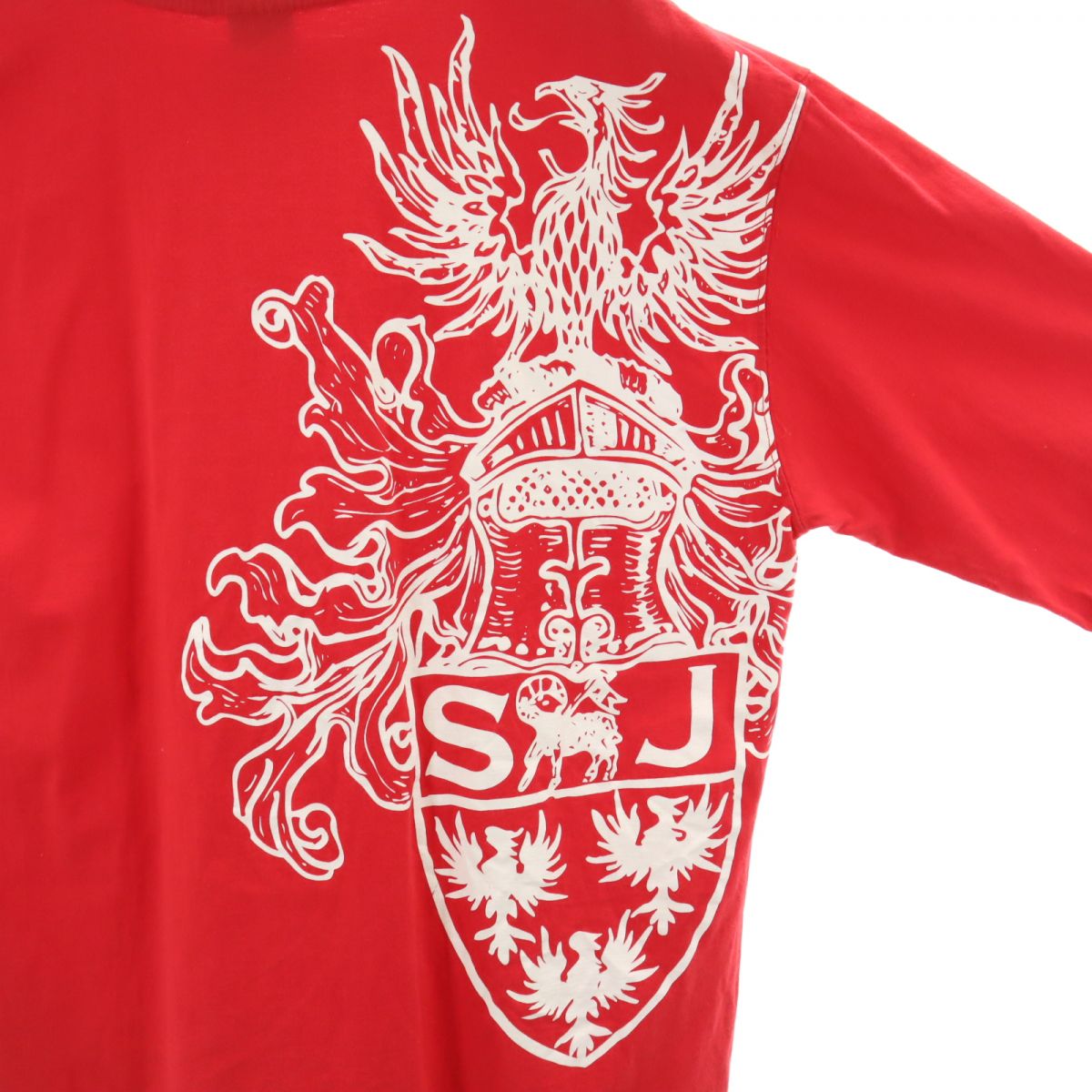 Sean John ショーンジョン プリント 半袖 Tシャツ L レッド メンズ