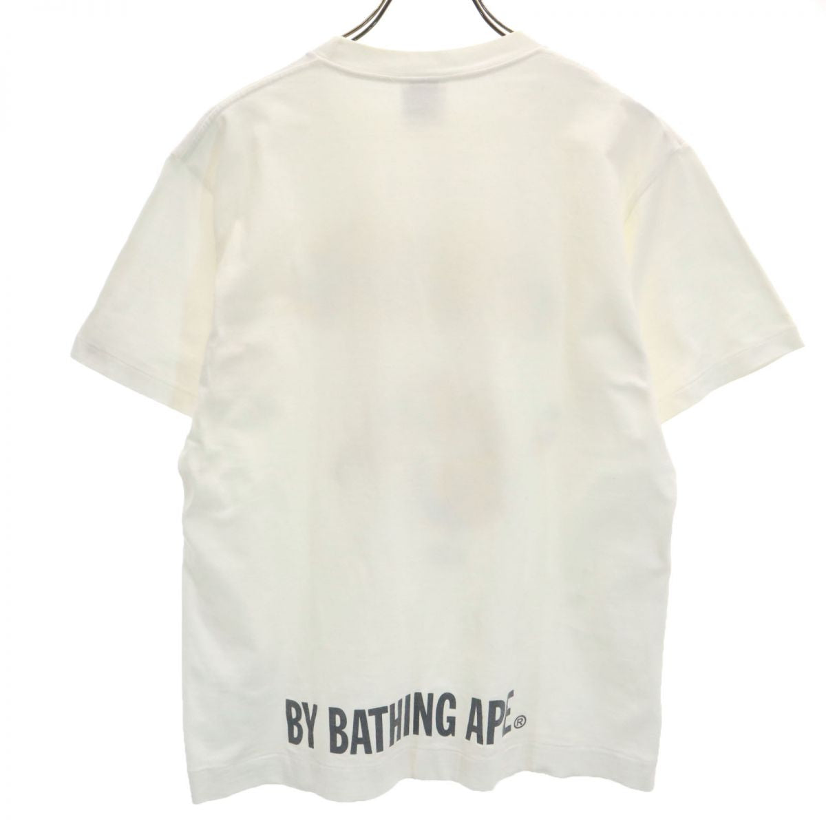 A BATHING APE アベイシングエイプ 日本製 プリント 半袖 Tシャツ S ホワイト メンズ