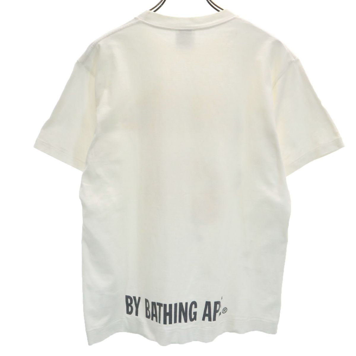 A BATHING APE アベイシングエイプ 日本製 プリント 半袖 Tシャツ S ホワイト メンズ