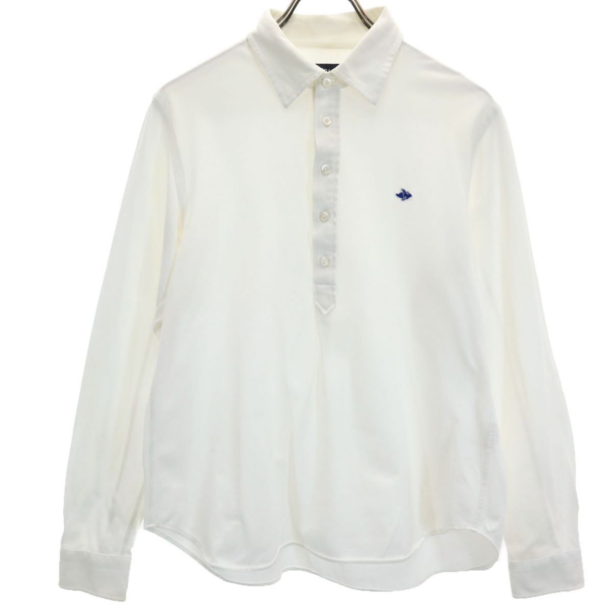 PEARLY GATES パーリーゲイツ ゴルフ 長袖 ハーフボタン ポロシャツ 4 ホワイト メンズ