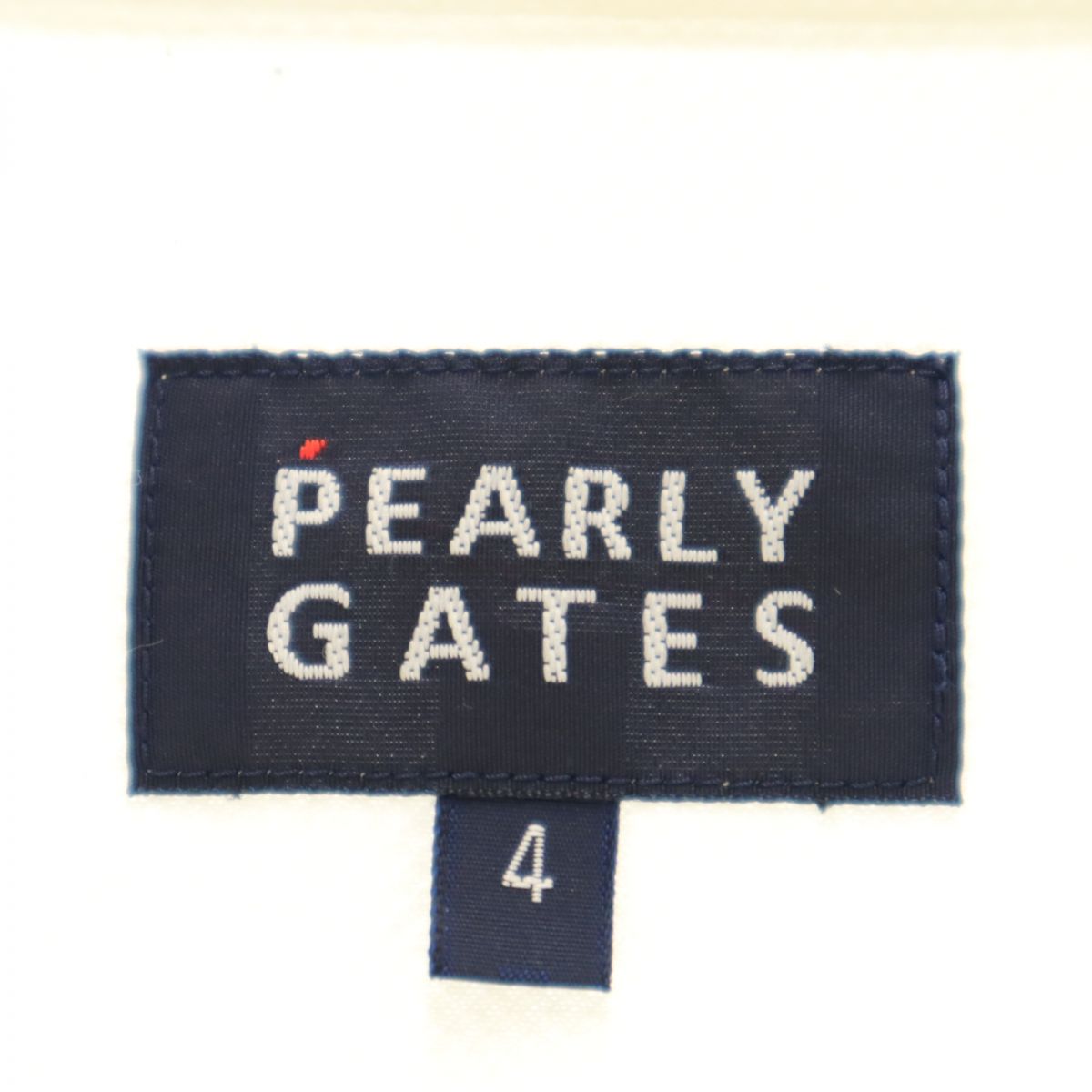 PEARLY GATES パーリーゲイツ ゴルフ 長袖 ハーフボタン ポロシャツ 4 ホワイト メンズ