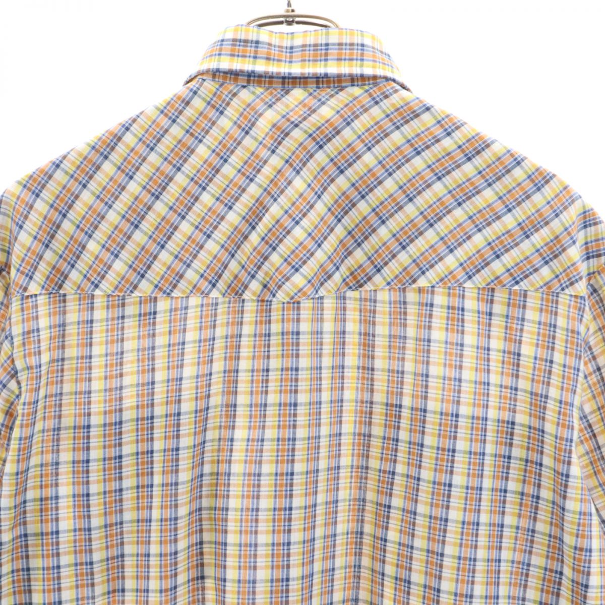 ELY PLAINS エライプレインズ 70s ヴィンテージ チェック 半袖 ウエスタンシャツ 16 1/2 ベージュ系 メンズ