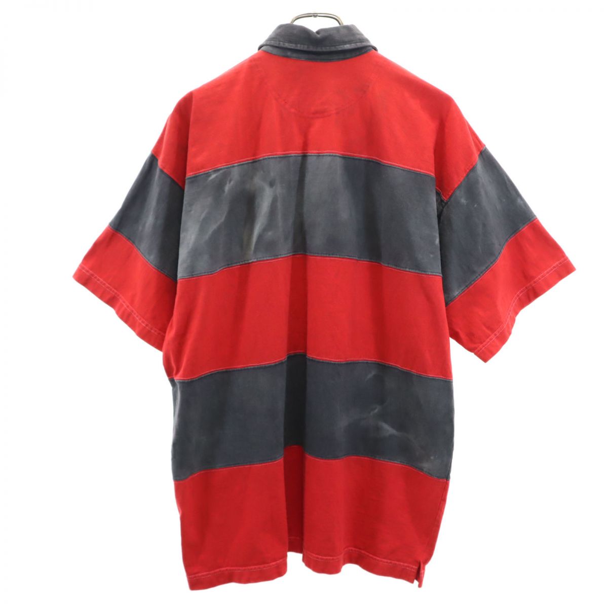 PRO Edge オールド ボーダー 半袖 ポロシャツ L レッド系 PRO Edge メンズ