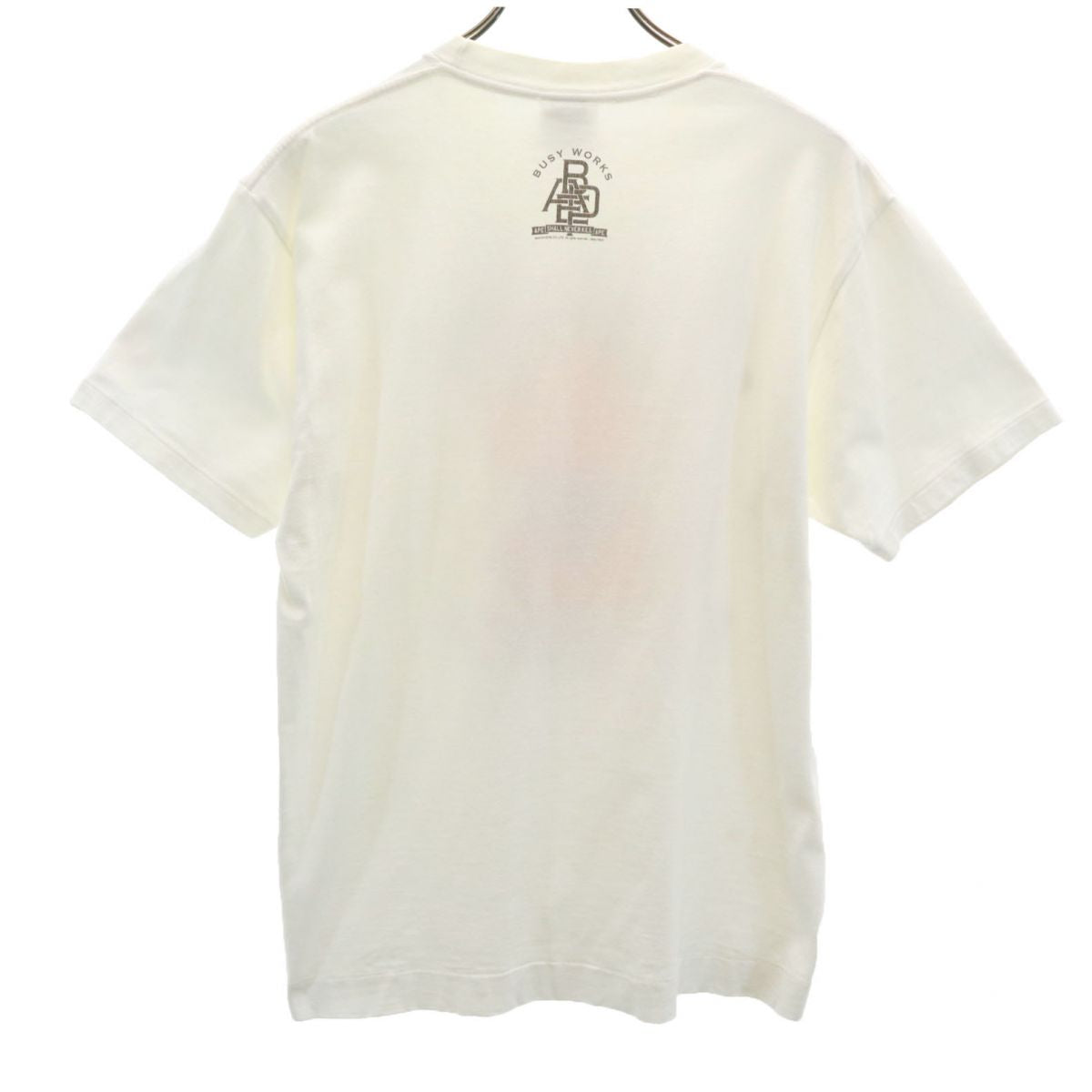 ベイプ 日本製 プリント 半袖 Tシャツ M ホワイト BAPE A BATHING APE メンズ