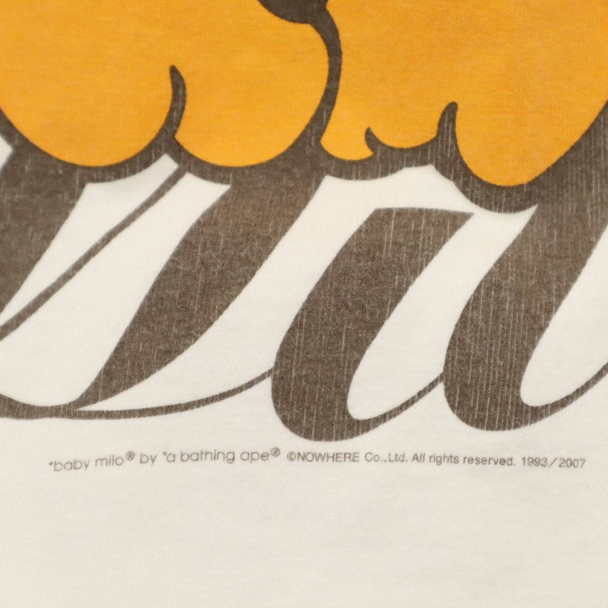 ベイプ 日本製 プリント 半袖 Tシャツ M ホワイト BAPE A BATHING APE メンズ