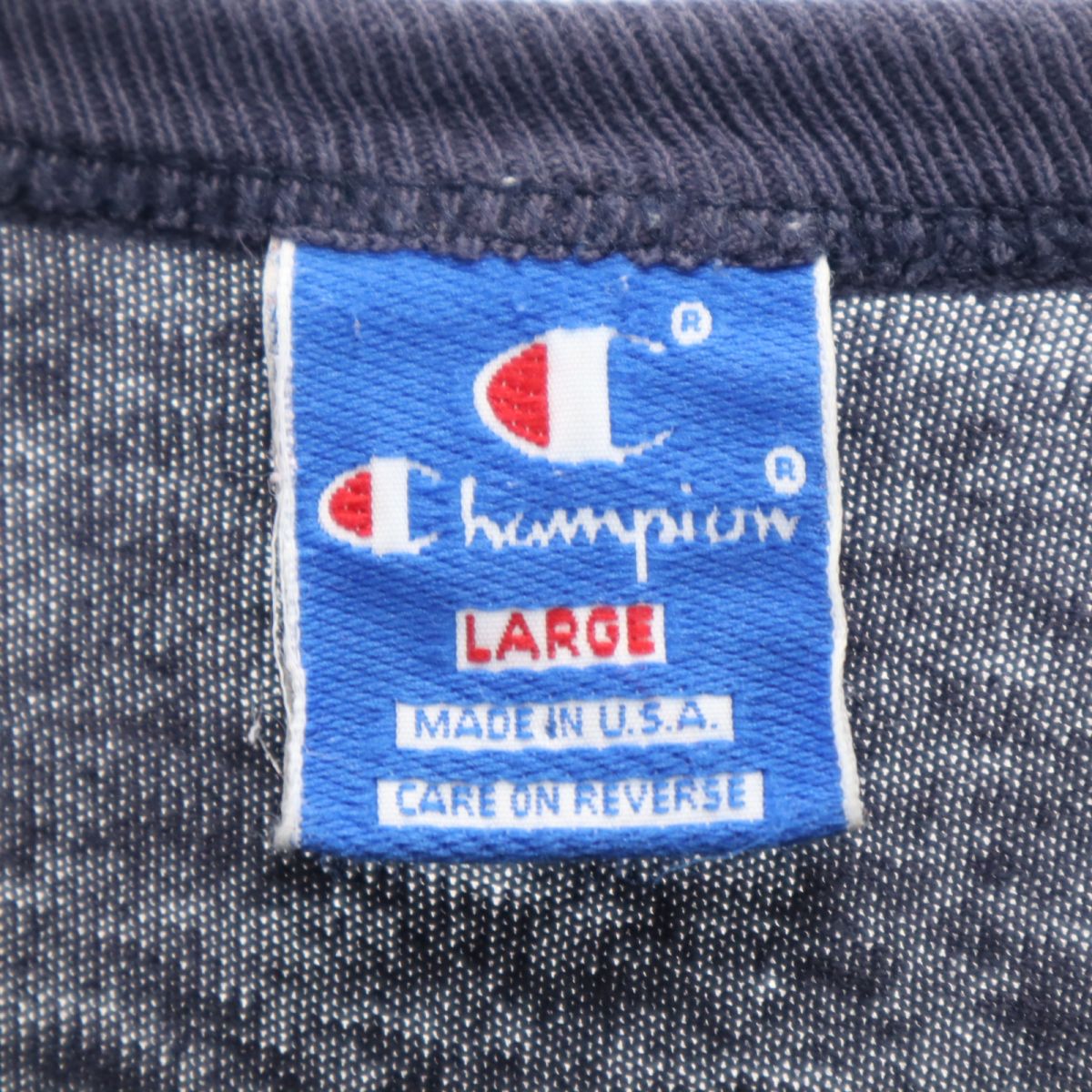 Champion チャンピオン 90s USA製 オールド 青タグ 半袖 Tシャツ L ネイビー メンズ