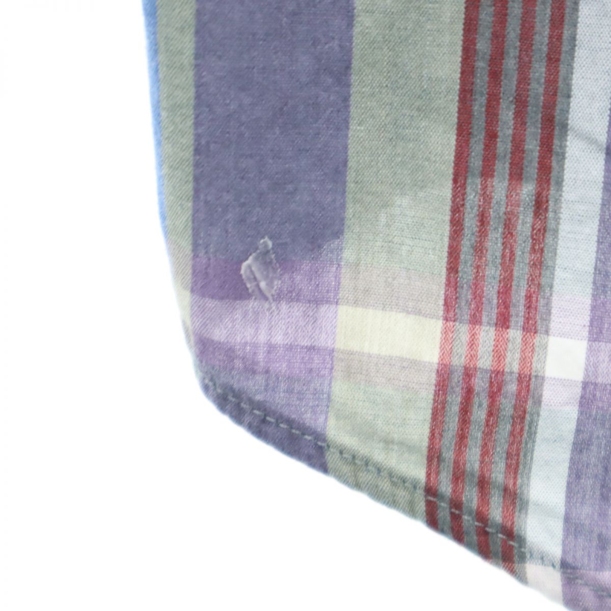 VAN HEUSEN ヴァンヒューゼン 80s 90s オールド チェック柄 半袖 ボタンダウンシャツ M メンズ