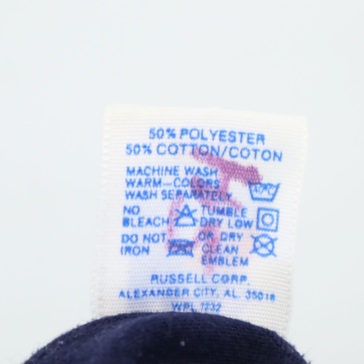 RUSSELL ATHLETIC ラッセルアスレチック 90s USA製 オールド プリント 半袖 Tシャツ S ネイビー メンズ