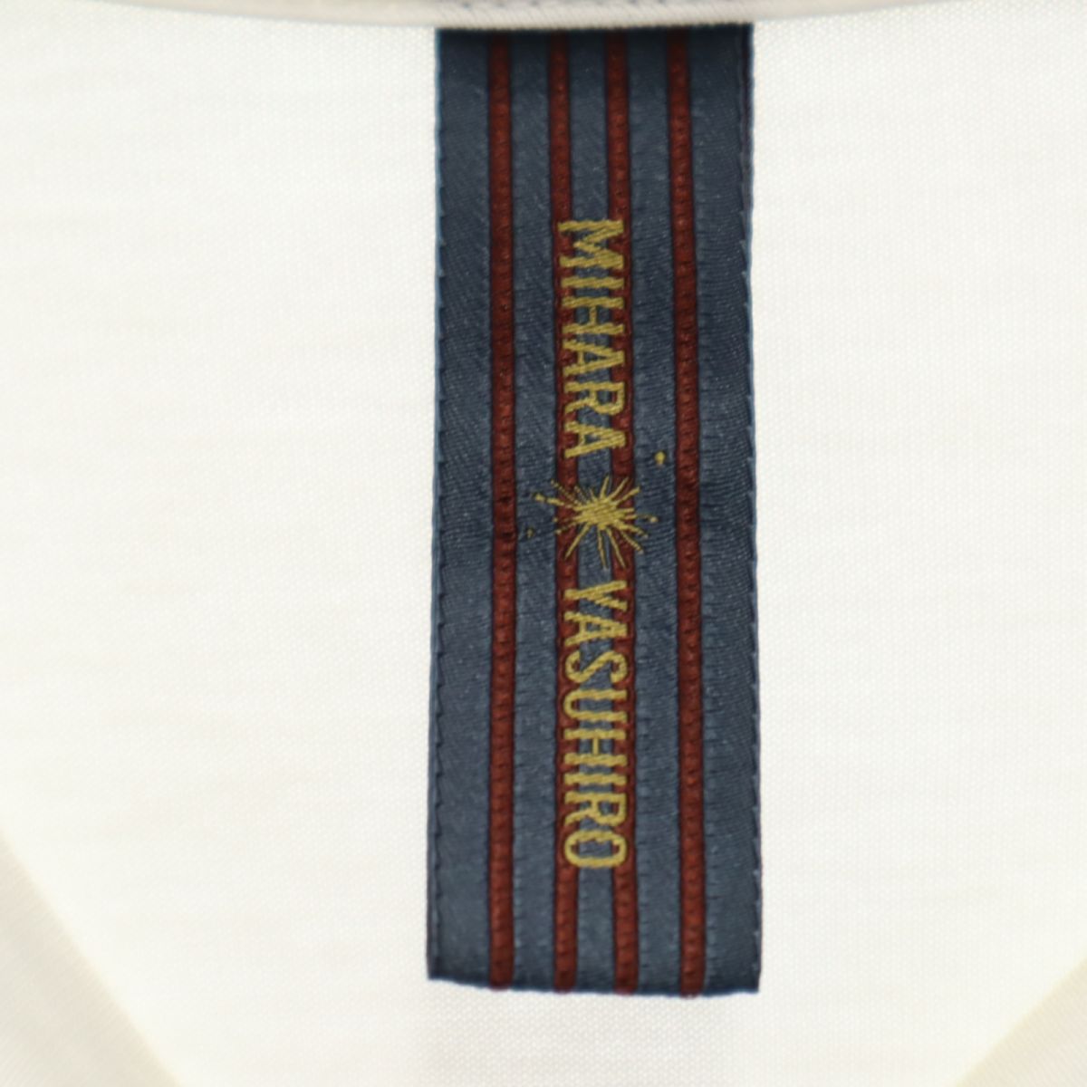 ミハラヤスヒロ 日本製 ヒョウ柄 半袖 Tシャツ 44 白×黒 MIHARA YASUHIRO メンズ