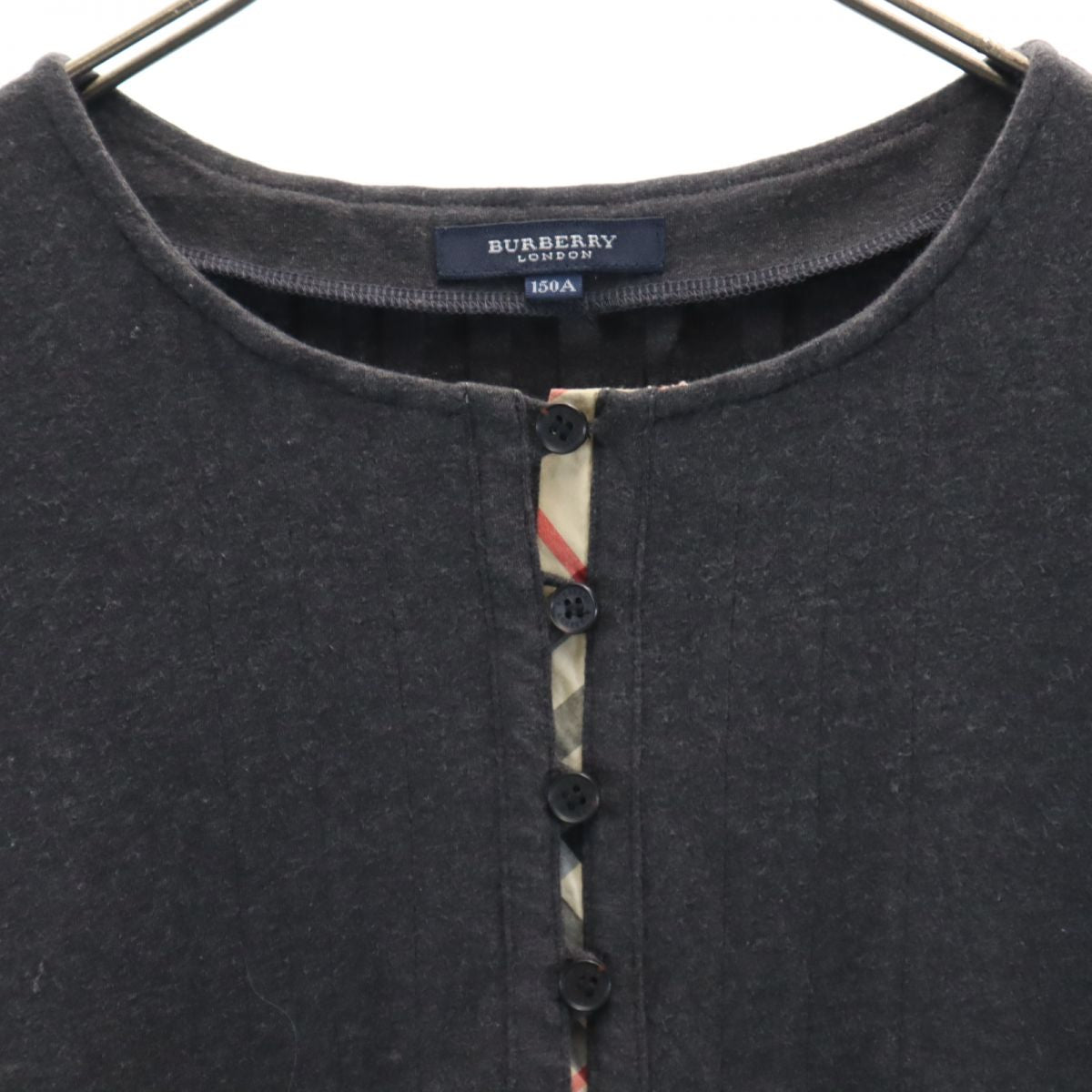 Burberrys バーバリーズ 三陽商会 日本製 半袖 チュニック 150A グレー フレンチスリーブ キッズ