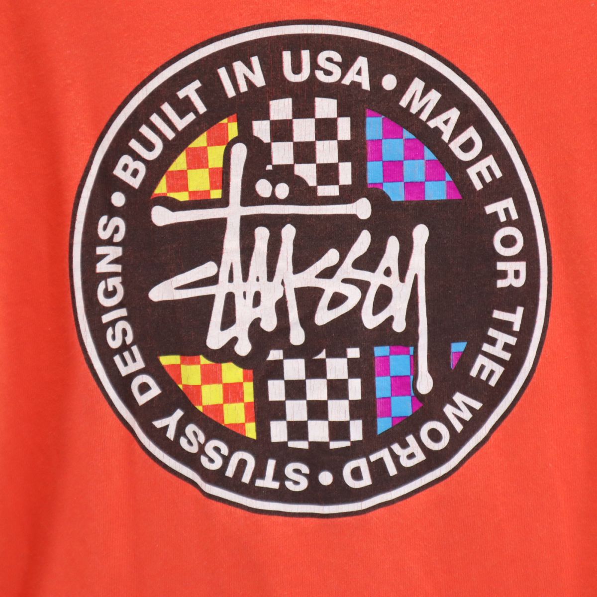 STUSSY ステューシー 半袖 Tシャツ S オレンジ メンズ