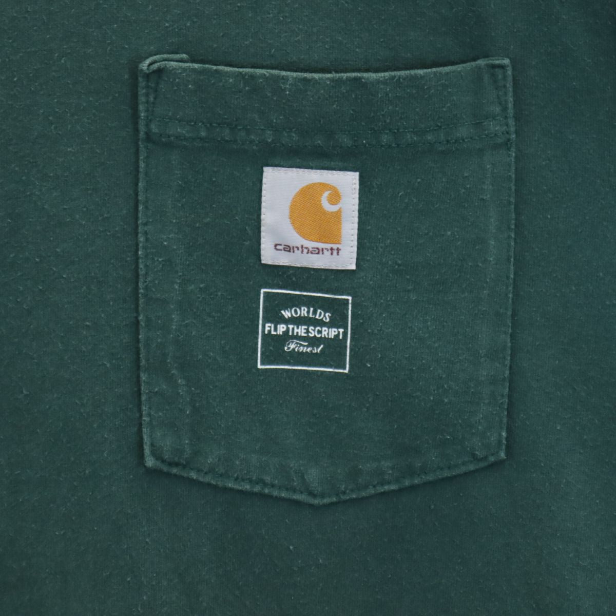 Carhartt カーハート × フリップザスクリプト 半袖 Tシャツ M グリーン系 × FLIP THE SCRIPT メンズ