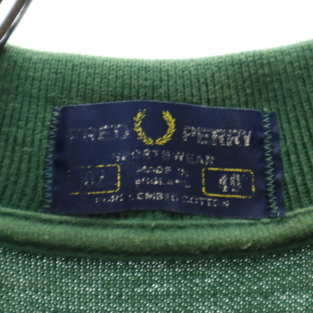 FRED PERRY フレッドペリー 80s 90s オールド 半袖 ポロシャツ グリーン ハーフボタン メンズ