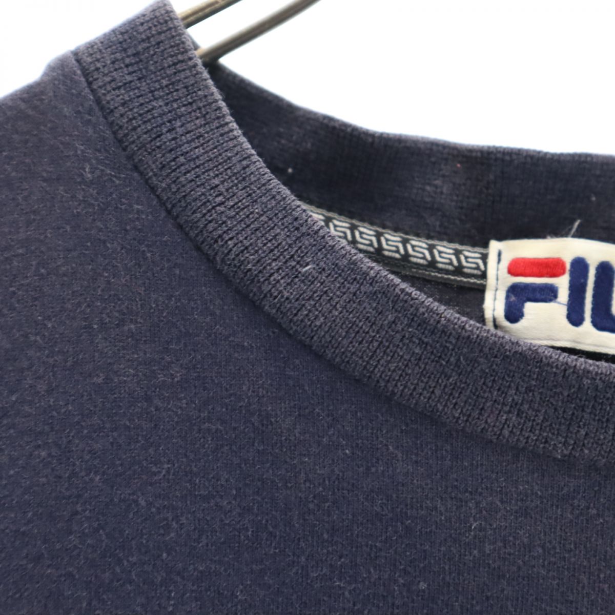 FILA フィラ オールド 両面プリント 半袖 Tシャツ L ネイビー メンズ