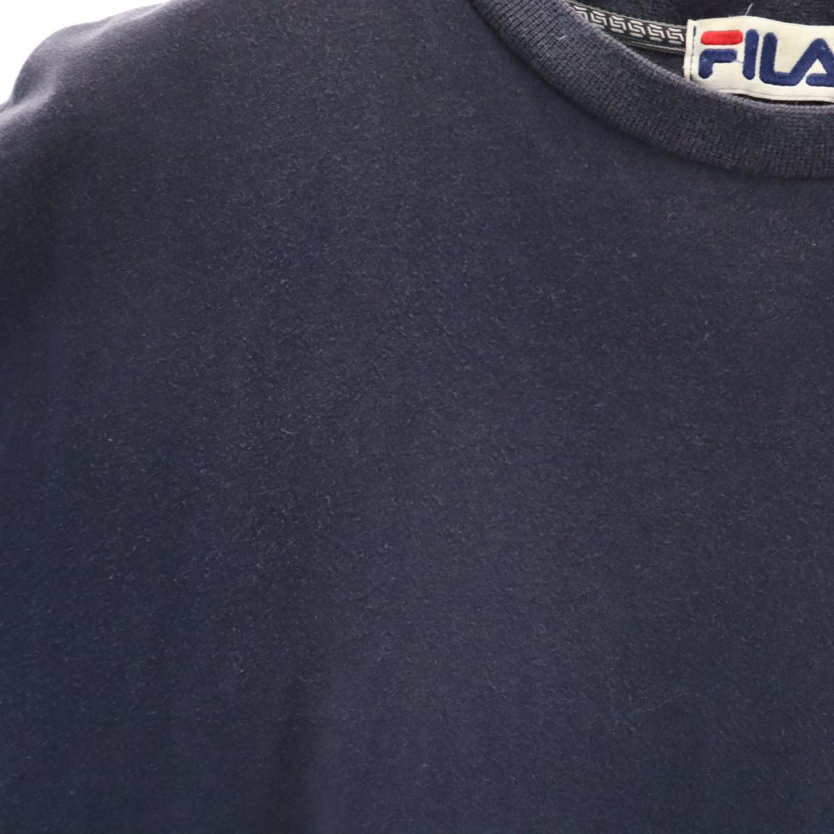 FILA フィラ オールド 両面プリント 半袖 Tシャツ L ネイビー メンズ