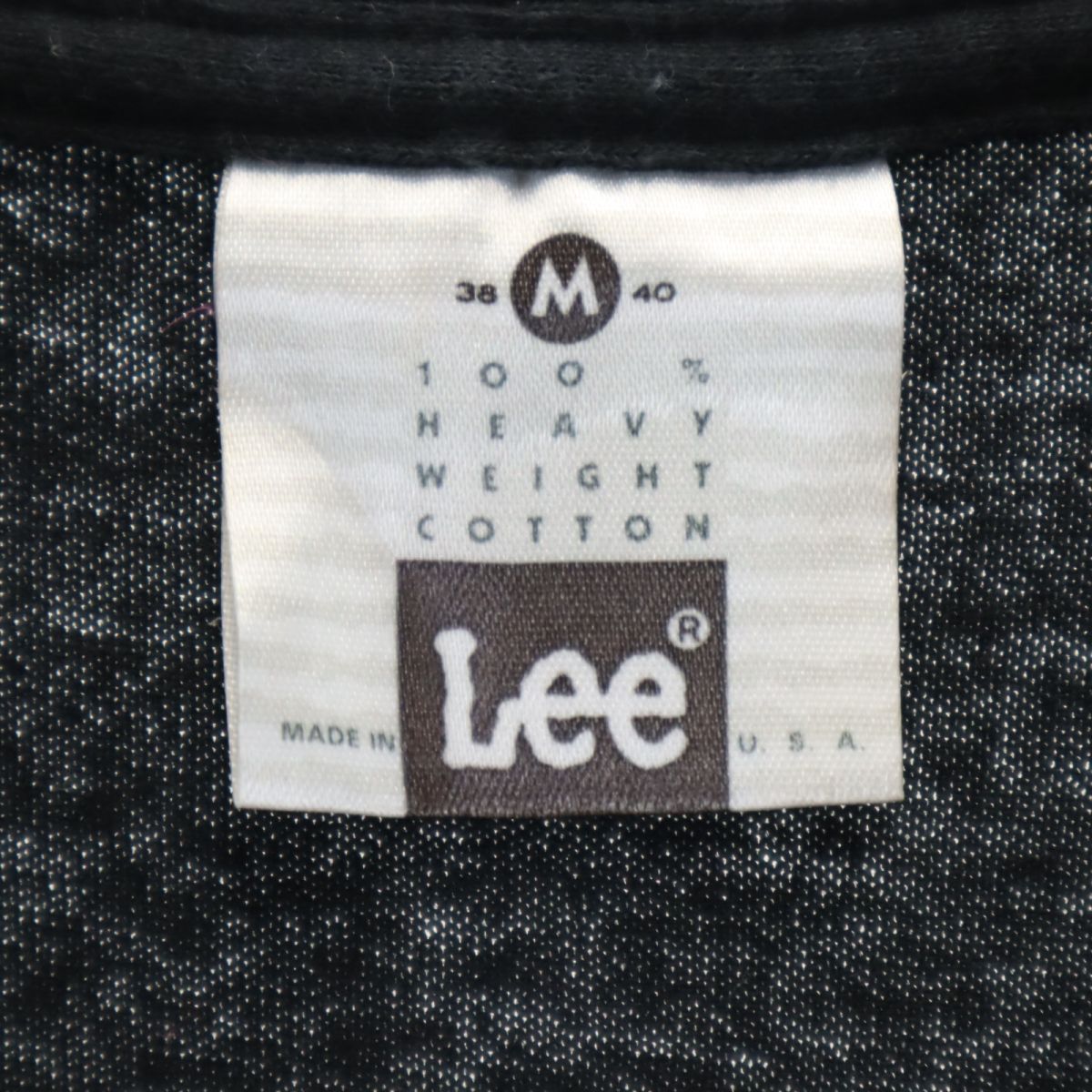 Lee リー 90s USA製 オールド プリント 半袖 Tシャツ M ブラック メンズ