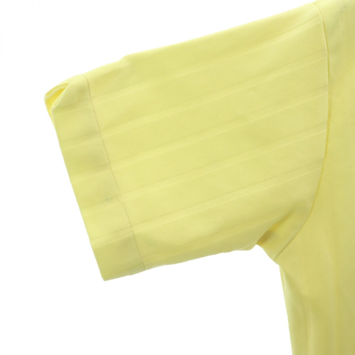 ヒルトン 70s USA製 ヴィンテージ バックプリント ストライプ地 半袖 ポロシャツ L イエロー Hilton 刺繍 メンズ