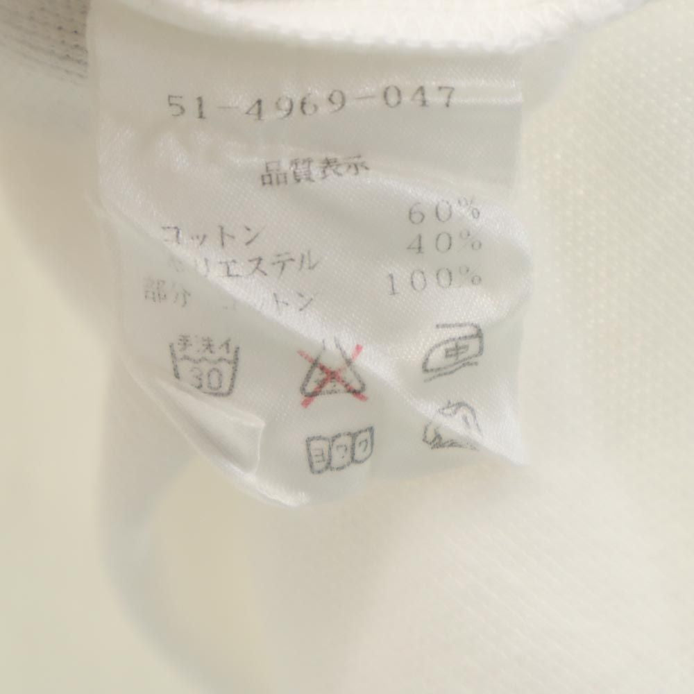 LANVIN ランバン 半袖 ポロシャツ L ホワイト系 鹿の子 メンズ