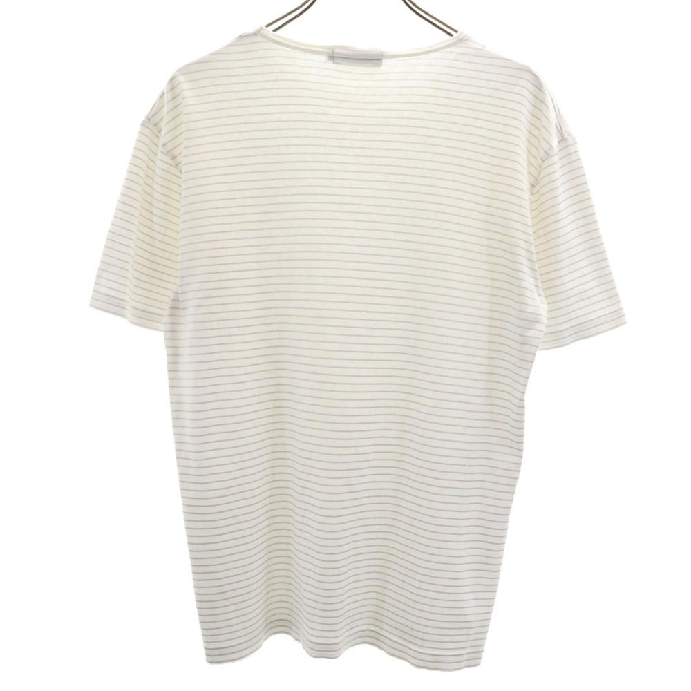 BURBERRY BLACK LABEL バーバリーブラックレーベル 日本製 三陽商会 ボーダー 半袖 カットソー 3 ホワイト系 メンズ