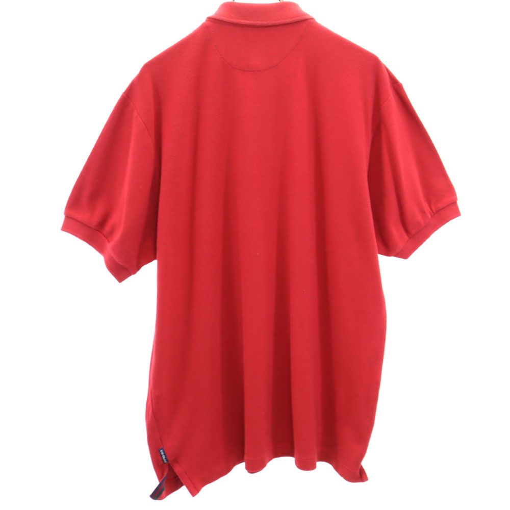 CHAPS RALPH LAUREN チャップスラルフローレン 半袖 ポロシャツ M レッド系 鹿の子 メンズ