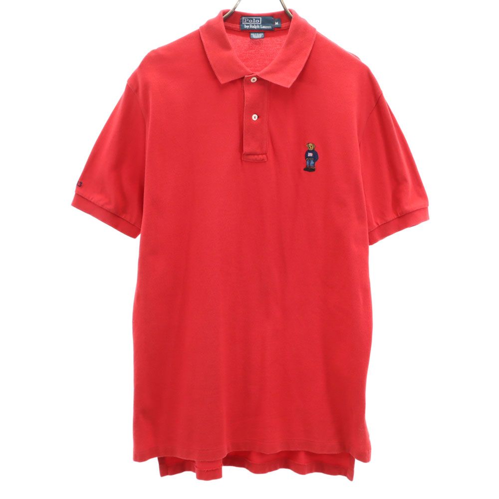 Polo by Ralph Lauren ポロバイラルフローレン ポロベア 半袖 ポロシャツ M レッド系 鹿の子 メンズ