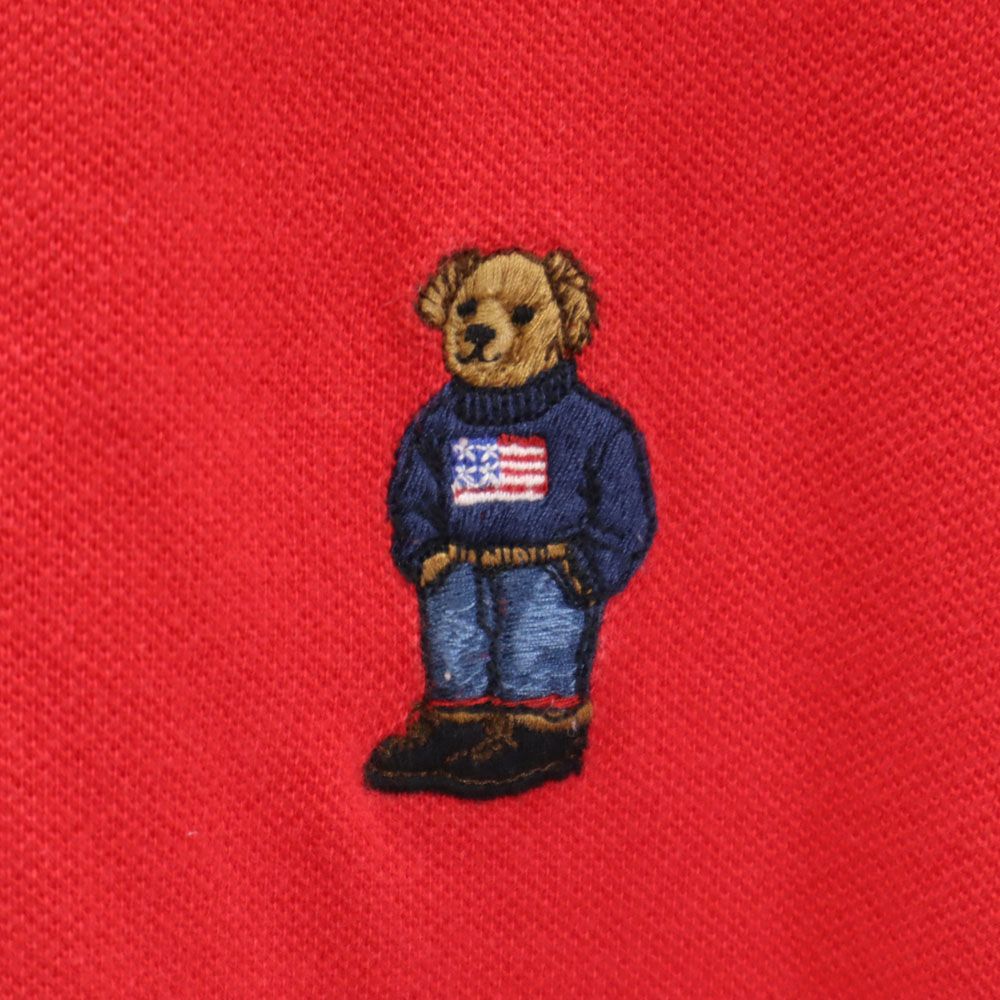 Polo by Ralph Lauren ポロバイラルフローレン ポロベア 半袖 ポロシャツ M レッド系 鹿の子 メンズ