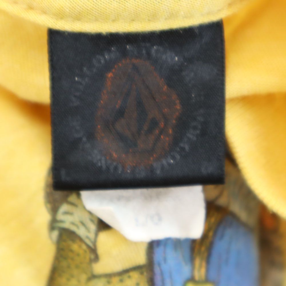 VOLCOM ボルコム 90s オールド プリント 半袖 Tシャツ L イエロー系 メンズ