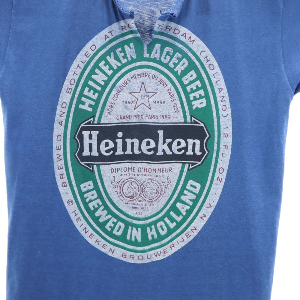 VINTAGE ヴィンテージ 70s 80s USA製 プリント 半袖 Tシャツ ブルー メンズ