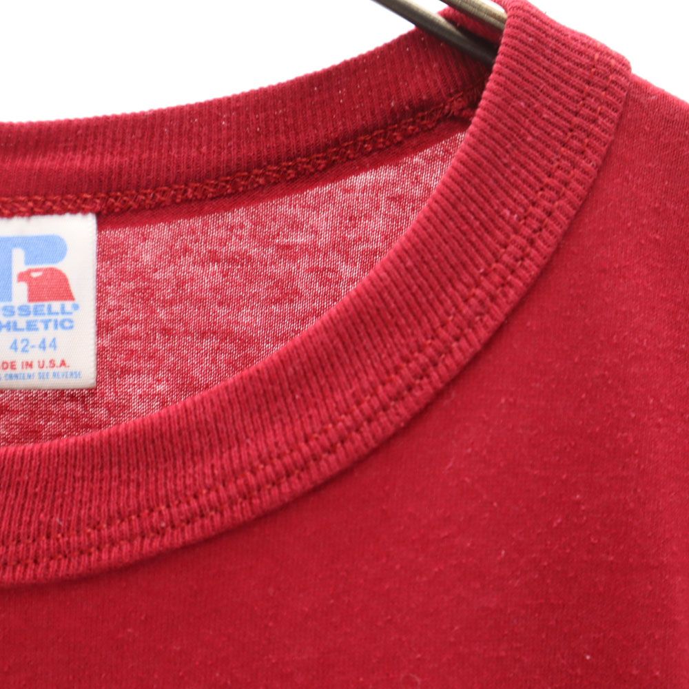 ラッセルアスレチック 80s USA製 ヴィンテージ 半袖 Tシャツ L ボルドー系 RUSSELL ATHLETIC メンズ