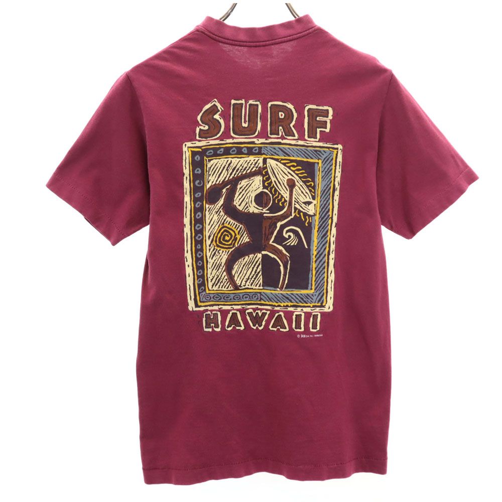 SOFTEE 90s USA製 オールド バックプリント 半袖 Tシャツ S パープル系 メンズ