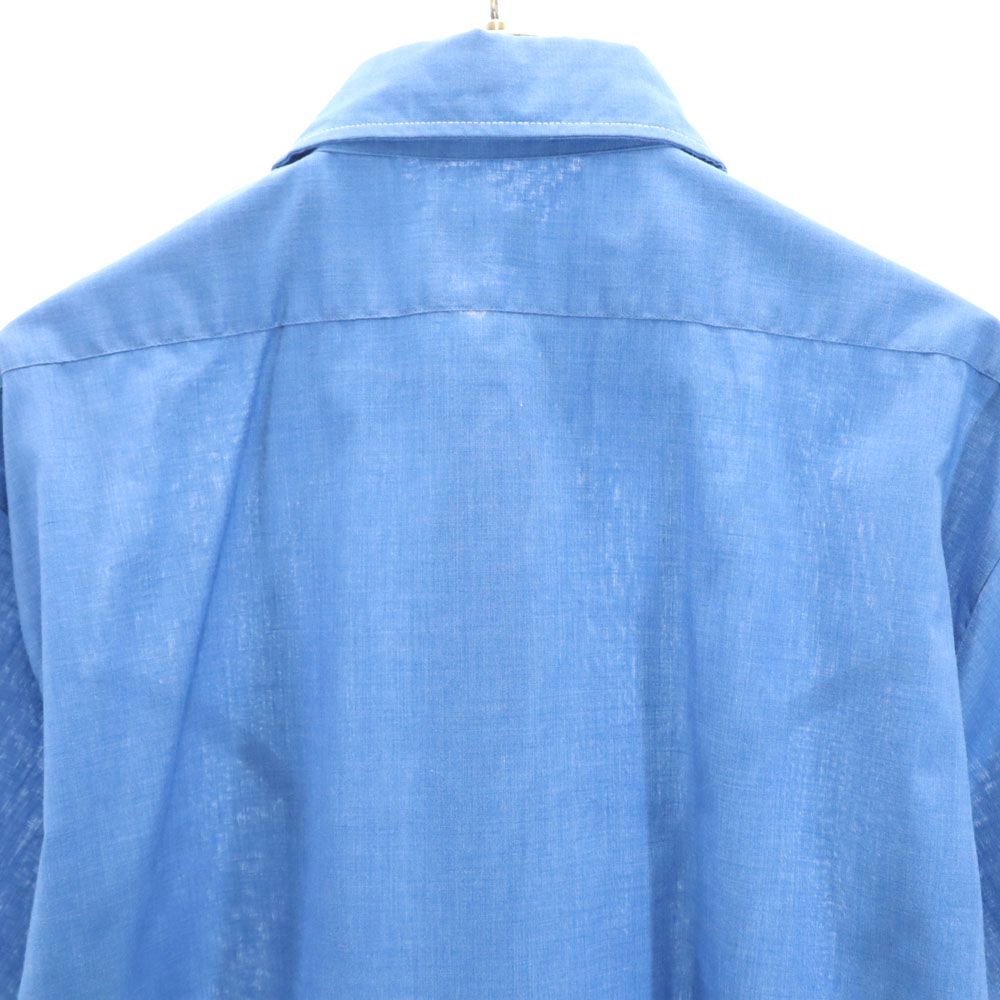 ヴィンテージ 70s USA製 半袖 シャツ L ブルー VINTAGE メンズ