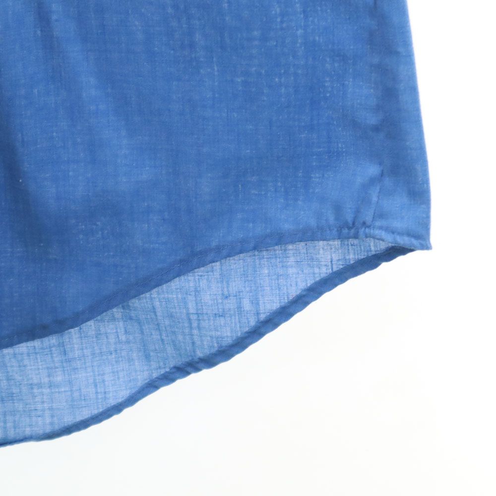 ヴィンテージ 70s USA製 半袖 シャツ L ブルー VINTAGE メンズ