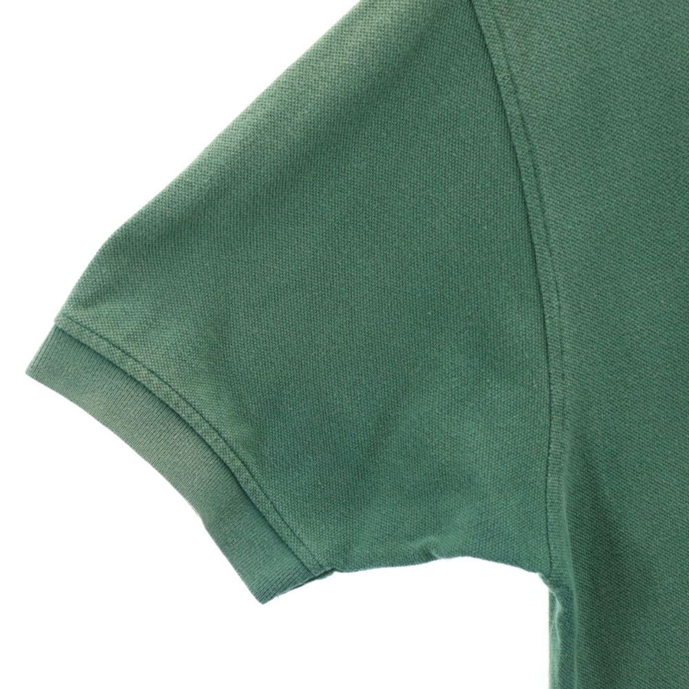 トミーヒルフィガー 90s フラッグタグ オールド 半袖 ポロシャツ M グリーン TOMMY HILFIGER 鹿の子 メンズ