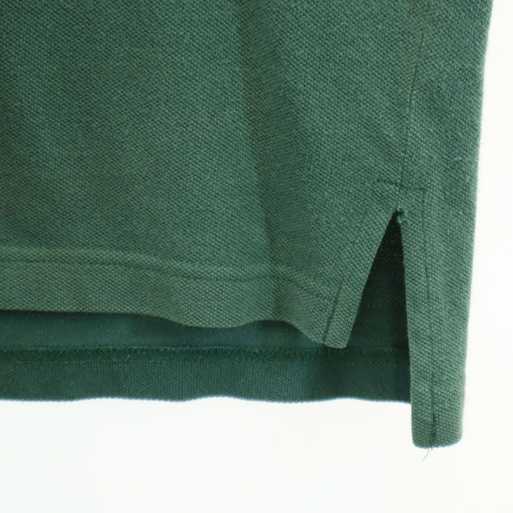 トミーヒルフィガー 90s フラッグタグ オールド 半袖 ポロシャツ M グリーン TOMMY HILFIGER 鹿の子 メンズ