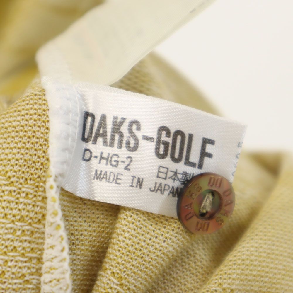 ダックス 日本製 総柄 半袖 ポロシャツ L ブラウン DAKS 鹿の子 メンズ