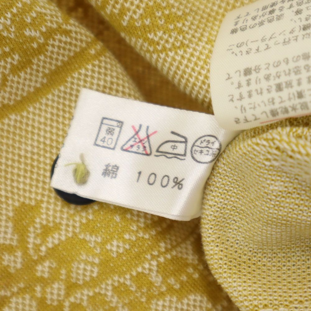 DAKS ダックス 日本製 総柄 半袖 ポロシャツ L ブラウン 鹿の子 メンズ